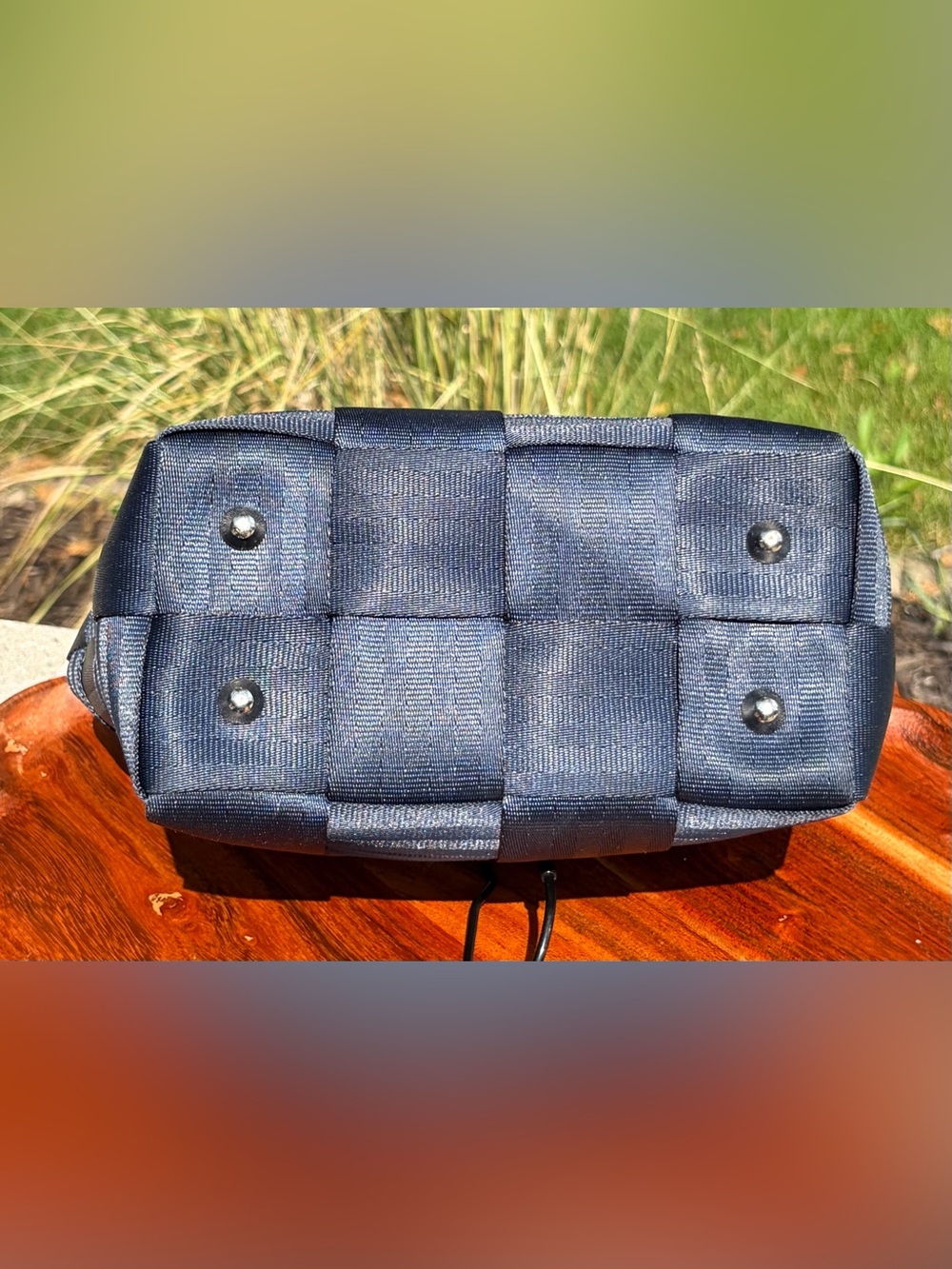 Vintage Harvey’s “The Original Detroit” Seatbelt Bag Small Tote Navy - Picture 11 of 15